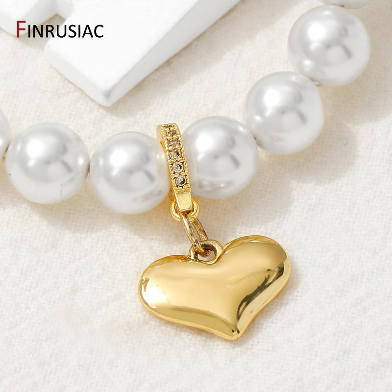 14/18K Gold Plated Brass Pendant Bail Clasps,Inlaid Zircon Pendant Bail Connector For DIY Bracelet Necklace Making Accessories