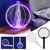 Foldable Electric Fly Swatter Racket Rechargeable Portable Bugs Zappers For Living Room Bedroom