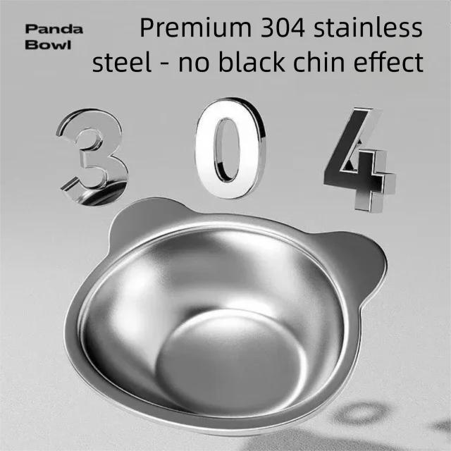 Pet Products Stainless Steel Pet Bowl Slanted Anti Cervical Spondylosis Dual Use Feeder for Cats and Dogs MW05