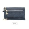 Retro Damen Langbörse Große Kapazität Doppelfach Multi-Kartenfach Geldbörse Mode Multifunktionale Doppeltaschen-Handtasche