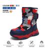 Kids Winter Snow Boots Boys Girls Waterproof Warm Faux Leather Ankle In 5 Solid Colors Size 26-38