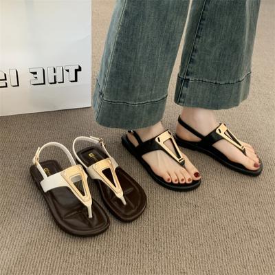 Mode Flache Sandale Schuh Flip Flops Plateau 2025 Sommer Damenabsätze Ohne Strand Korrigierend Neue Mode Mädchen Gladiatorenskandale