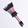 Outdoor Wiring Branch Part for Photovoltaic Cable Extension, Solar Cable Splitter Y Type Cable Joiner with Two Tone Cable Layout Use