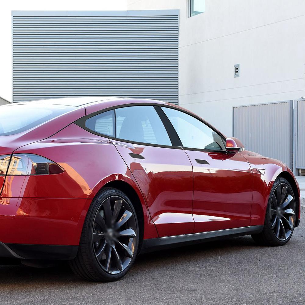 Matte Black PVC Car Window Decorative Strip Sticker for Tesla Model S 2014-2020 Exterior Protection Accessory