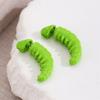 Fashionable Green Caterpillars Earrings Sturdy Resin Materials Fashion Jewelry Accessory for Comfort and Styles