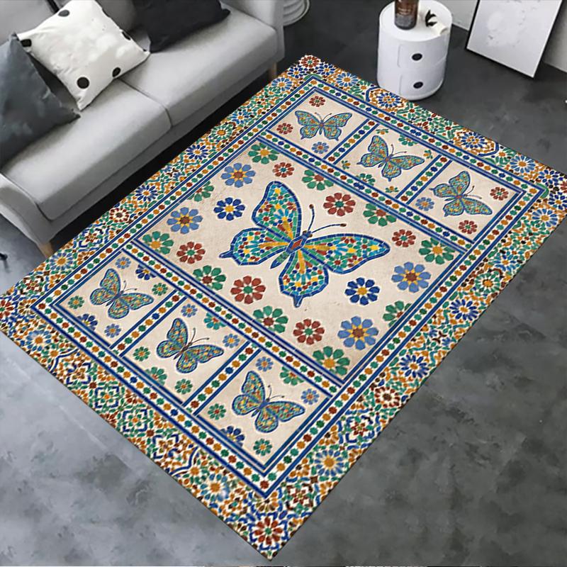 

2025 New Moroccan Butterfly Carpet Rug for Living Room Bedroom Home Sofa Decoration,Kids play Non-slip Floor Mat79 40x60cm( 15x23in )