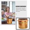 1Set Sturdy Wood Sushi Rice Barrel with Wide Mouth for Easy Mixing Serving Display Cooking Rice Storage Home Restaurant Sushi