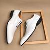 White Wedding Dress Oxford Shoes for Men Lace-up Business Office Formal Shoe New Trends Handmade Custom Comfortable Male Brogues