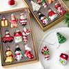 Christmas Glass Snowman Old Man Set Decoration Hanging Christmas Tree Decoration Christmas Window Living Room Room Decoration