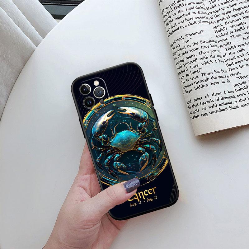 12 Constellation Card Phone Case for Samsung Galaxy Note 10 20 S23 S22 Ultra FE Plus M06 M15 M16 M35 M55