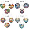 Sunrise Peacock Girl Rhinestone Diamond Art Pendants Diamond Painting Ornaments Diamond Painting Hanging Pendant for Art Crafts