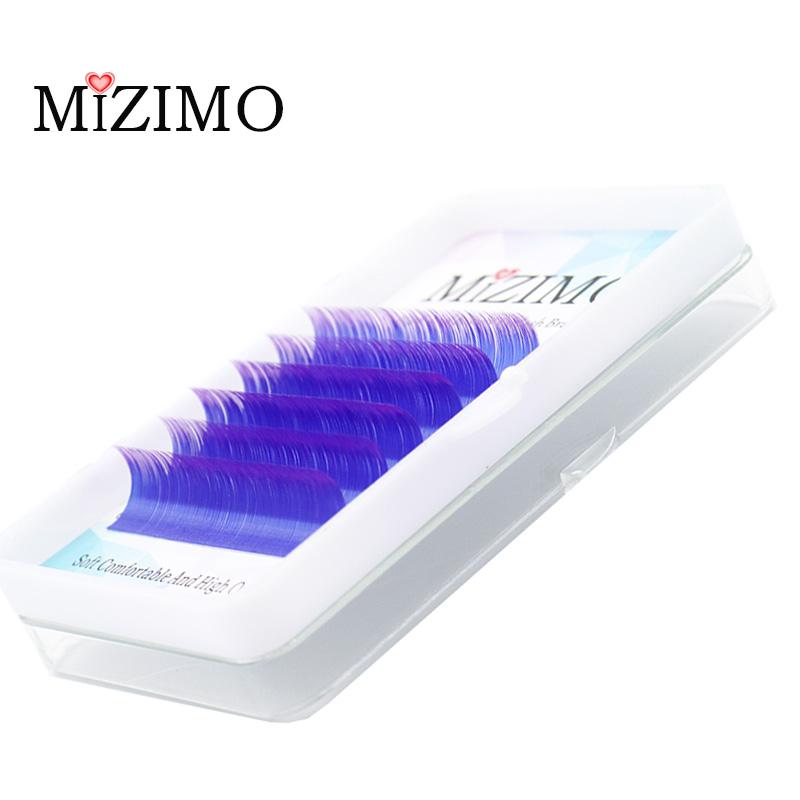 MIZIMO 6 Rows Of Color Single Grafted False Eyelashes, Dramatic Eye Makeup Eyelashes, Natural Extension. 8-15mm,C D,0.07mm