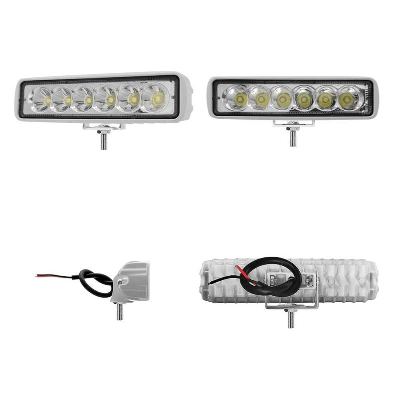 6 Inch 6 LED 18W White Off Road Excavator Work Light Bar LED Work Lamp For Truck For ATV Boat Car Driving Assistance Lights