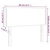 VidaXL Tête de Lit à LED Meuble de Chambre à Coucher Accessoire de Lit Simple Tête de Cadre de Lit Intérieur Noir 80x5x78/88 3121504