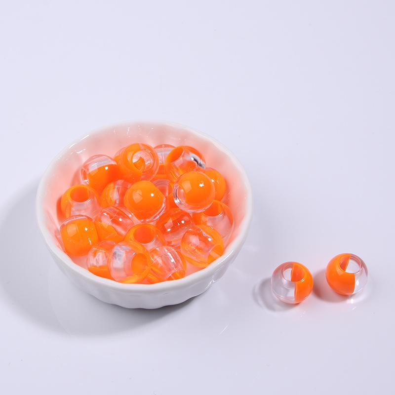 Two-Tone Gradient Plastic Large Hole Beads for Hair and Dreadlock Decoration