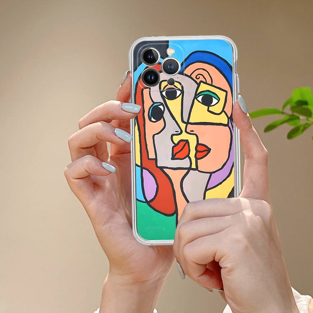 

Picasso Abstract Art Fit For IPhone 16 15 Promax Phone Case IPhone 14 11 12 High End 13 Pro Silicone iPhone 13pro max
