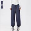 Women's Fleece-Lined Harem Pants: High Waist, Cuffed, Solid Color Sweatpants for Autumn/Winter