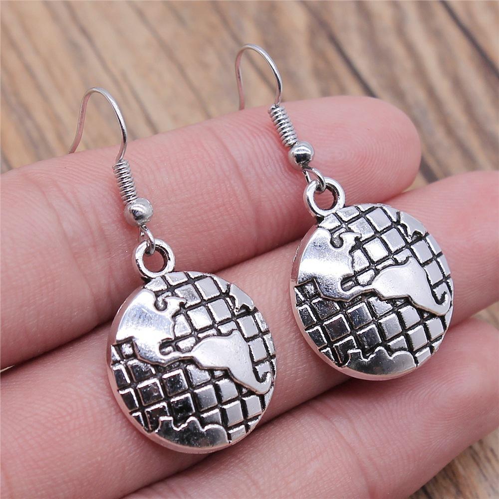 40 Styles Hotsale Women Earring Vintage Airplane Rocket Question Mark Tower Pin Scissors DNA Simple Cool Jewelry Handmade Gift