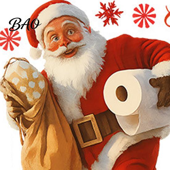 Santa Bathroom Accessories for Winter Funny Christmas Toilet Seat Decal, Waterproof PVC Lid Decoration Stickers Creative Holiday Home Decorations