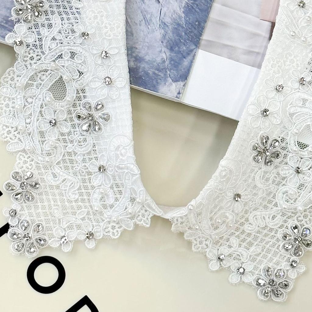 Heavy Industry Embroidery Lace Hollow White False Collar Direct Boutique Decorative Collar