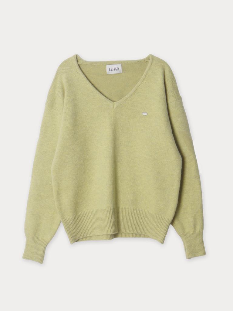 Mejongleuhaleu Opening V-Neck Knit 4 Colors