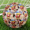 One Piece Print Size 5 Soccer Ball, Standard Match Football for Sports Game and Team Practice, Ideal Gift for Soccer Fans