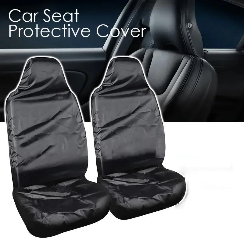 Pet Car Seat Protector Universal Heavy-Duty Canva Non-Woven Fabric Seat Cover For Pet Travel Car Rides Vehicle Interior Supplies