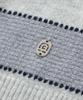 COVERNAT Striped Collar Knit Ash Blue