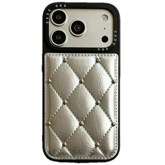 Premium Studded Diamond Pattern Phone Case for iPhone 17/16 Pro Max/15/14 - Light Luxury Design