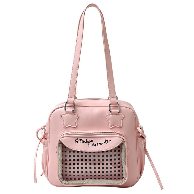 2025 New Japanese Cute Two-dimensional Transparent Pain Bag Fashionable Versatile Foreign High-end Commuting Shoulder Women's Bag