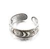 Orris Toe Ring, 925 Sterling Silver, Adjustable Size, Simple Design, Men's (Celestial Body)