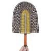 Colorful Striped Patterns Hand Braided Fan Vintage Cattail Fan Decorative Handheld Fans  Outdoor