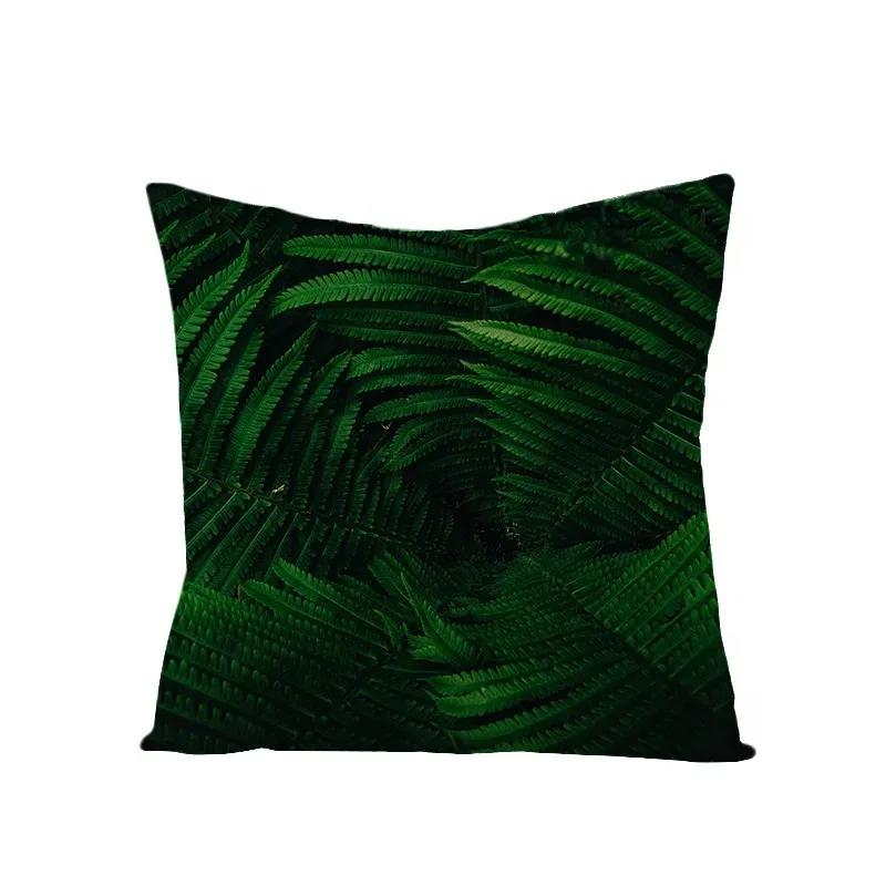 Plant Leaf Pillow Cover Bedroom Room Home Decoration Office Seat Living Room Sofa Cushion Cover 45X45Cm