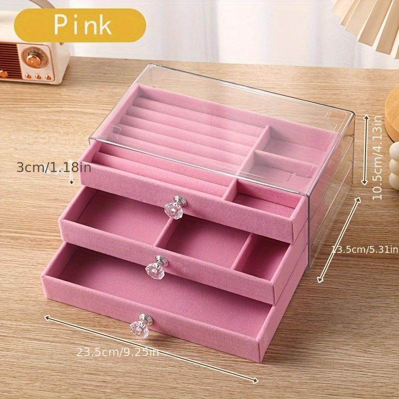 3-layer Transparent Velvet Jewelry Organization Box and Bracelets - Perfect for  Dormitory and Holiday Gifts