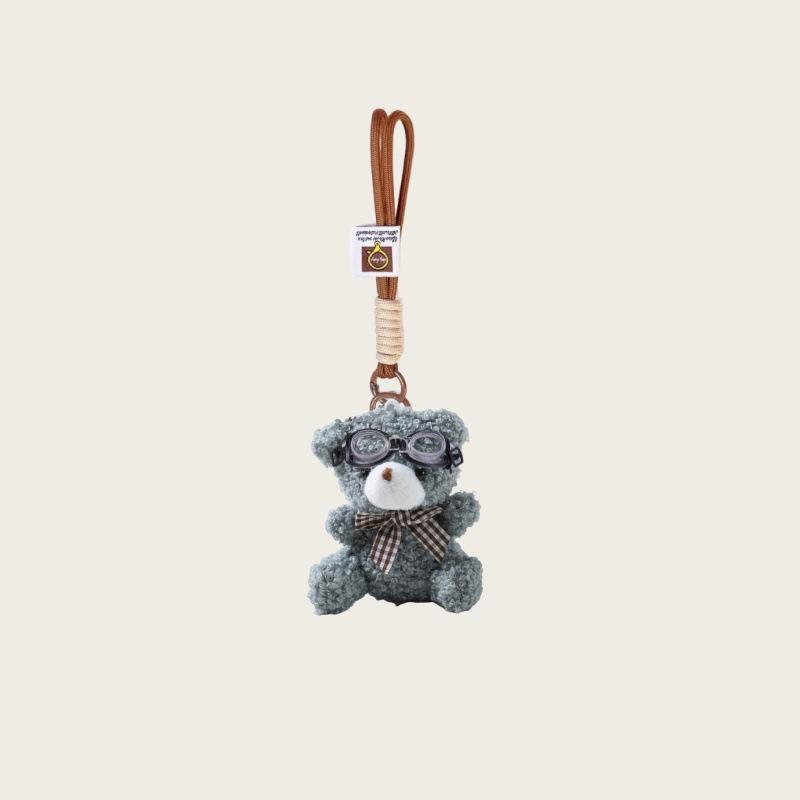 Doll Plush Doll Cartoon Keychain Pendant Mini Toy Cute Bear Short Bow Tie Bag Lanyard Pendant
