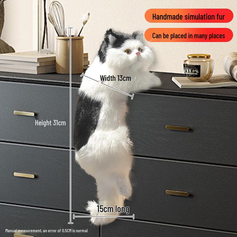 Realistic Hanging Cat Ornament for Home Decoration