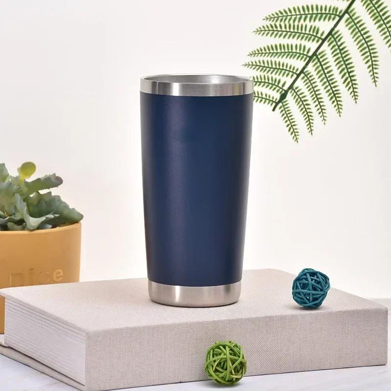 

20oz High Color Double Layer Stainless Steel Insulated Cup Car Cup Ice Cream Cup Beer Cup Outdoor Portable Water Cup 20oz
