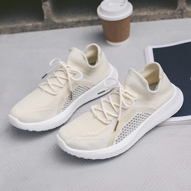 Br001-1 New Mesh Shoes Men's  Spring and Summer Leisure Flying Woven Shoes Heightened Sneakers All-Match Men's Shoes Coconut Shoes