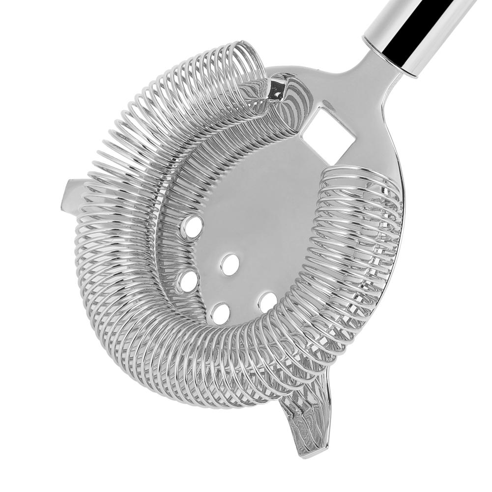 Stainless Steel Cocktail Strainer Shake Drinks Ice Mixed Filter for Bar   Party (  Gold)