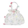 Fukuske Flower Pattern Drawstring Tulle Fukuske . (Dot Fukuske)3D Bag, Material,