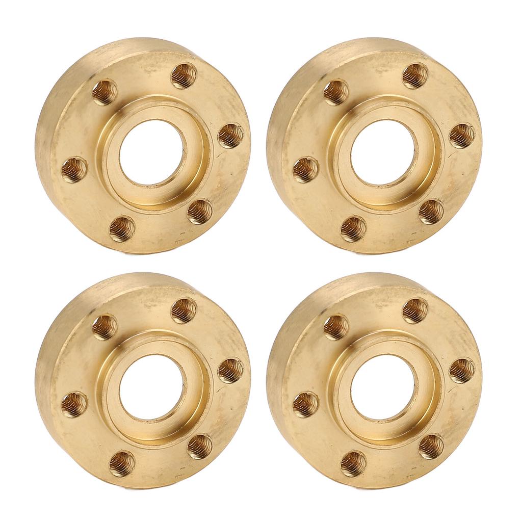 4PCS RC Wheel Hex Hub Adapter 1.9 2.2in Rustproof Widen Brass Wheel Weights for RC Crawler 9mm