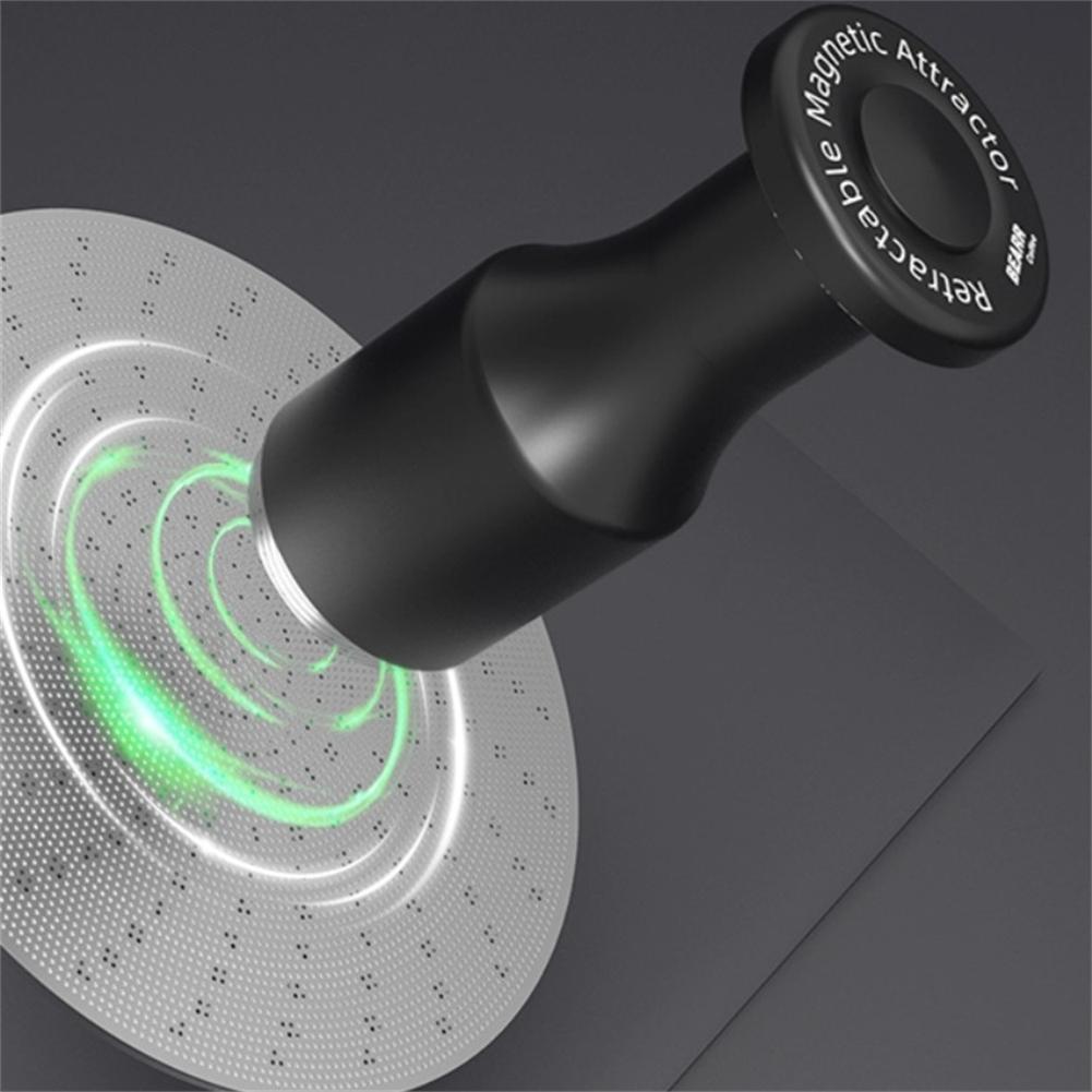 Espresso Machine Coffee Puck Screen Magnet Tool with Adjustable Magnetic Strength Lightweight Aluminum Alloy Coffee Accessory