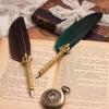 Creative Retro Quill, Available For Direct Sale, Crown Accessory Quill With Base