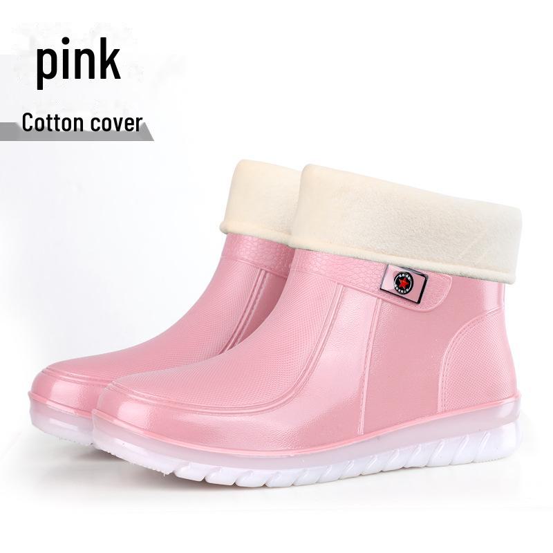 

Женские модные низкие водонепроницаемые нескользящие резиновые сапоги для отдыха на открытом воздухе 38