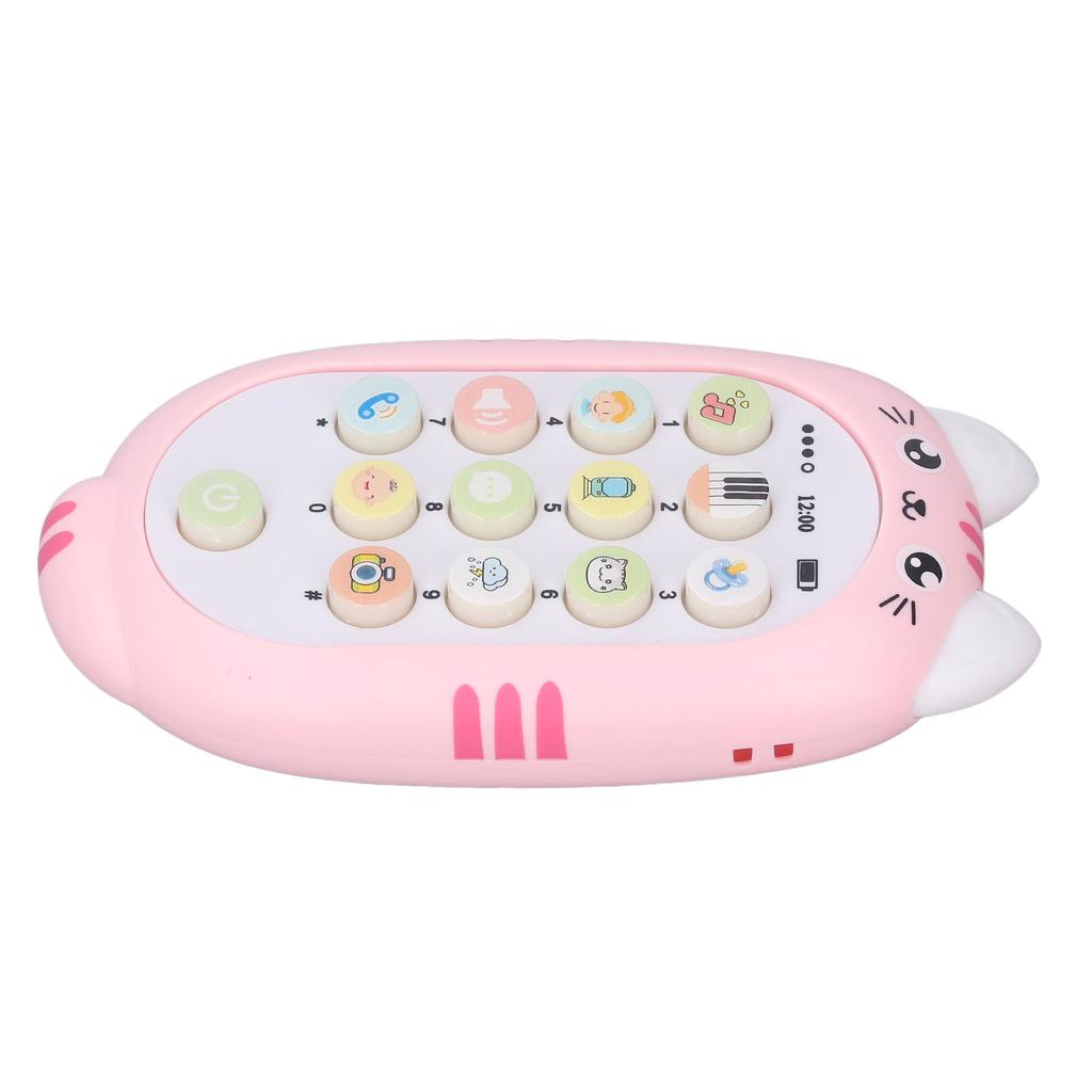 צעצוע טלפון סלולרי לתינוק טלפון נשכן עם שירים אפקט מוזיקלי מרובה אורות למתנות לילדה בת שנה בנים ורוד