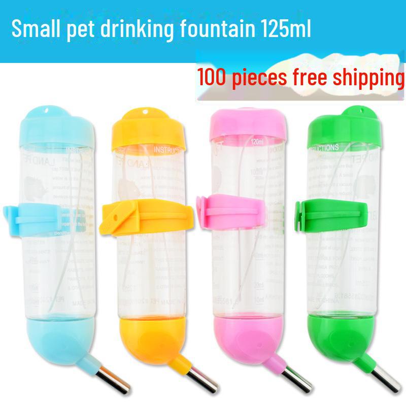 Hanging Hamster Water Fountain - Leak-Proof Stainless Steel Ball Feeder for Small Pets