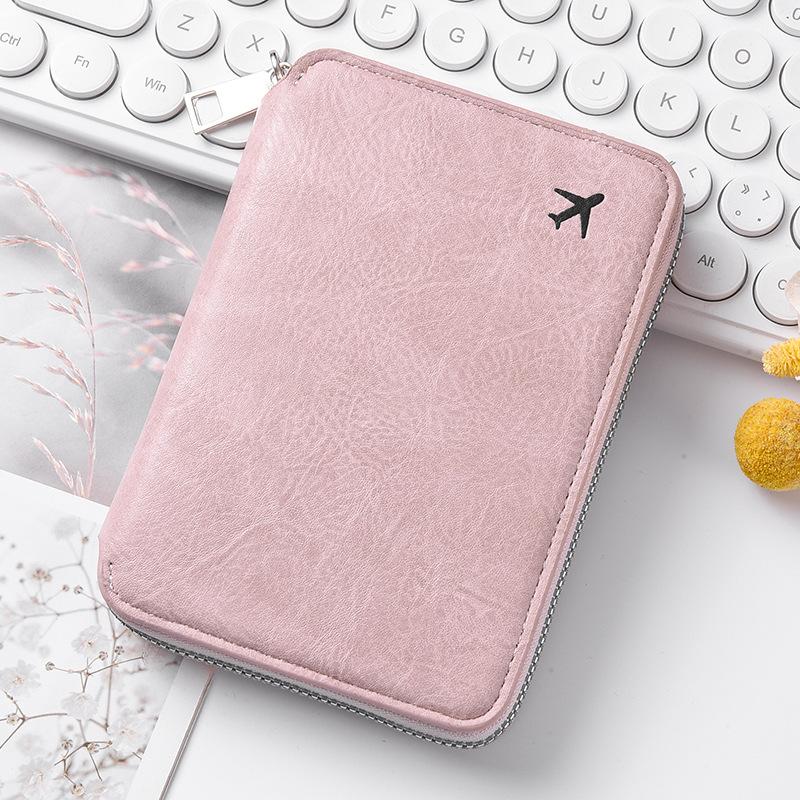 Zipper Document Passport Clip Large Capacity Travel Wallet Ticket Storage Bag Passport Clip