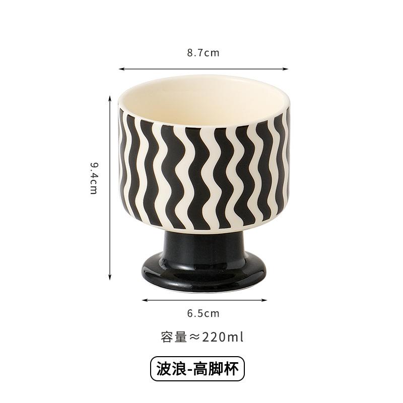 Nordic Candle Aromatherapy Cup Niche Goblet Dessert Ice Cream Cup High Value Coffee Cup Mug Ceramic Water Cup