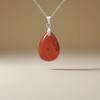 High quality hot selling natural crystal stone water drop pendant necklace jewelry simple fashion necklace merchandise jewelry
