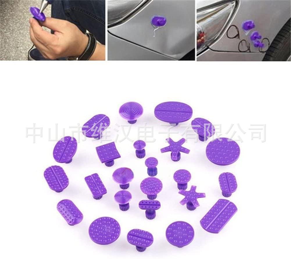 24 Pcs Car Dent Puller Suction Cups Car Dent Repair Tool Suction Sucker Gasket Paintless Dent Removal Tool Pulling Tabs